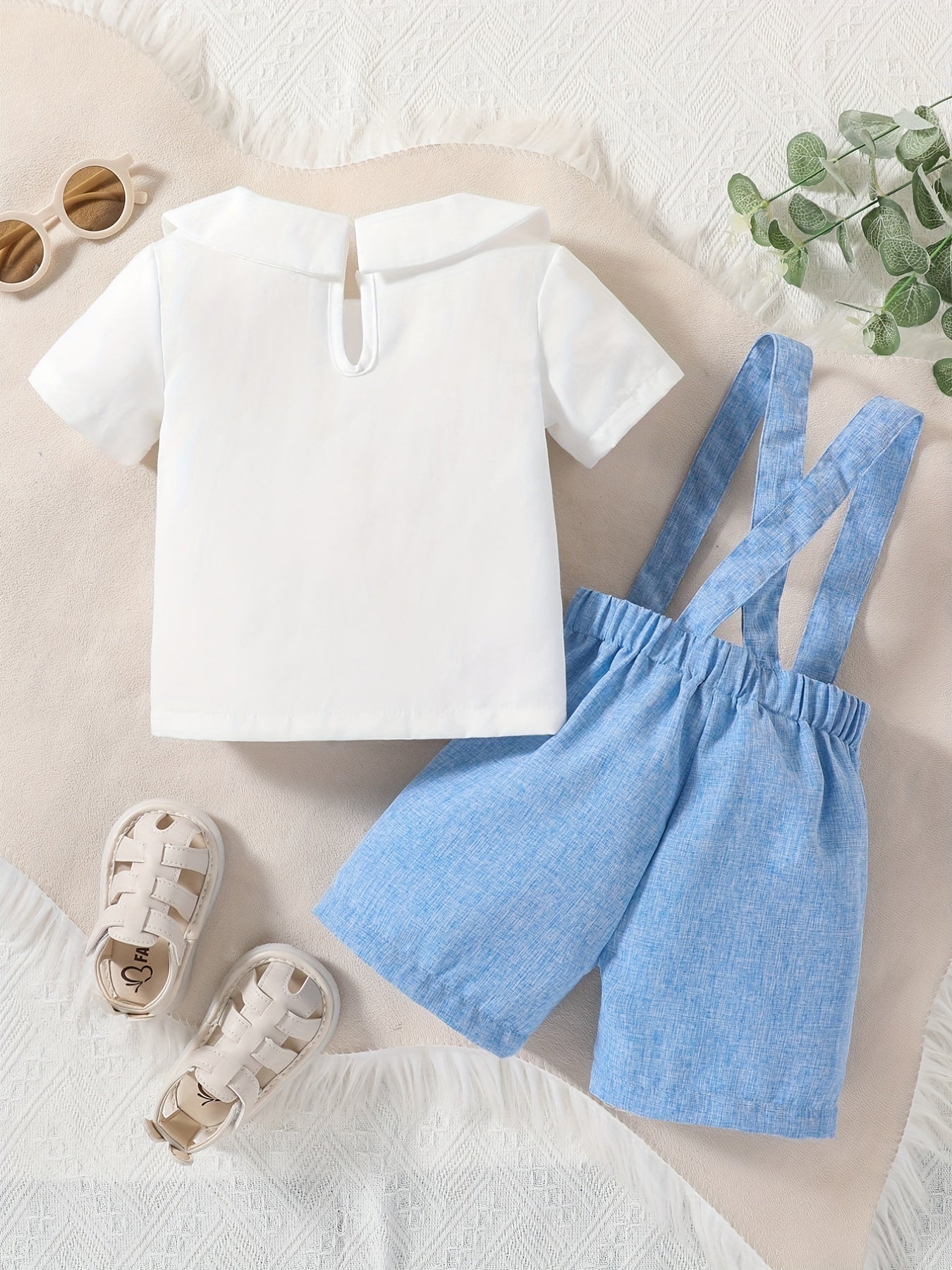 Baby Boy's 2pc Set Flip Collar Top & Pants