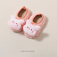 Cartoon Slip On House Shoes Girls Non Slip Soft Bottom Indoor Autumn Winter