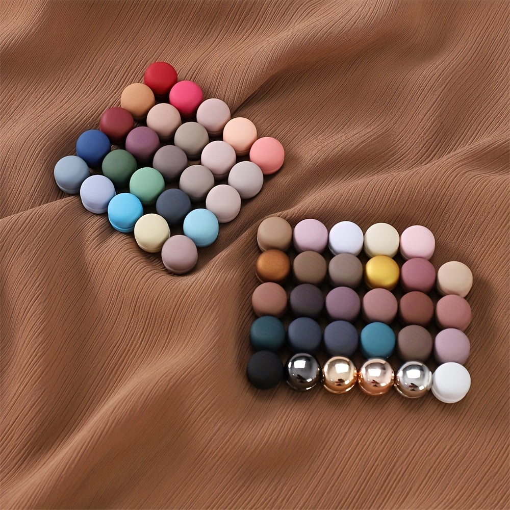 Macaroon Magnet Buckle Hijab Pins Frosted Shawl Clip Scarf Accessory