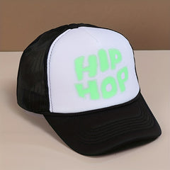 Letters Sports Sunhat And Sunscreen Casual Baseball Mesh Cap