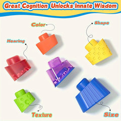Montessori Baby Stacking Blocks Colorful Sensory Toy