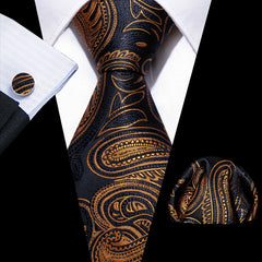 Men's Classic Jacquard Paisley Tie Set