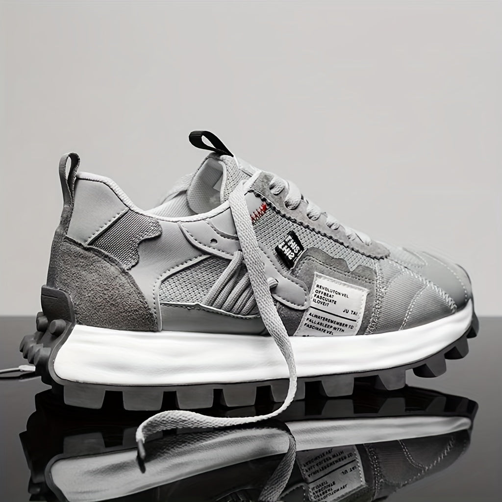 Men's Mesh Lace-up Walking Shoes Outdoor Sneakers
