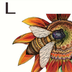 Sunflower & Bee Wooden Puzzle - Handcrafted Unique Irregular Animal Shape