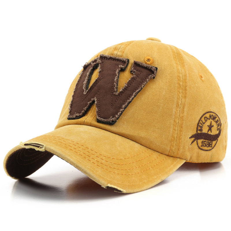 Men's Vintage Cotton Letter Embroidery Pattern Baseball Cap
