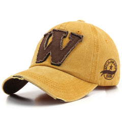 Men's Vintage Cotton Letter Embroidery Pattern Baseball Cap