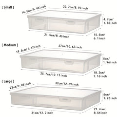 Large Capacity Transparent Office Document Storage Box