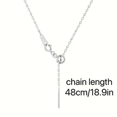 925 Sterling Silver Bead Necklace Chain Adjustable Heart Alphabet DIY