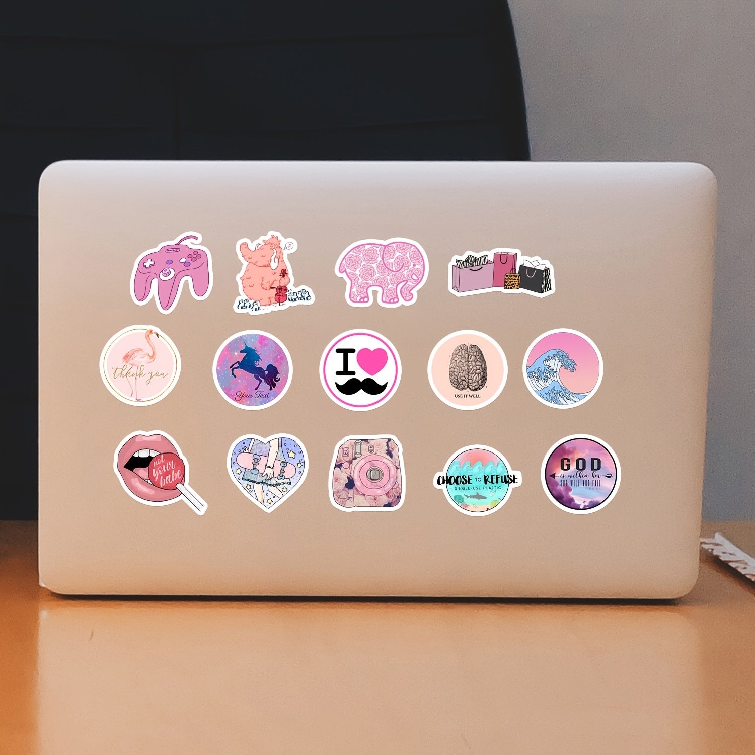 50 Pink Series Waterproof Stickers DIY Creative Toy For Hydroflask Book Laptop