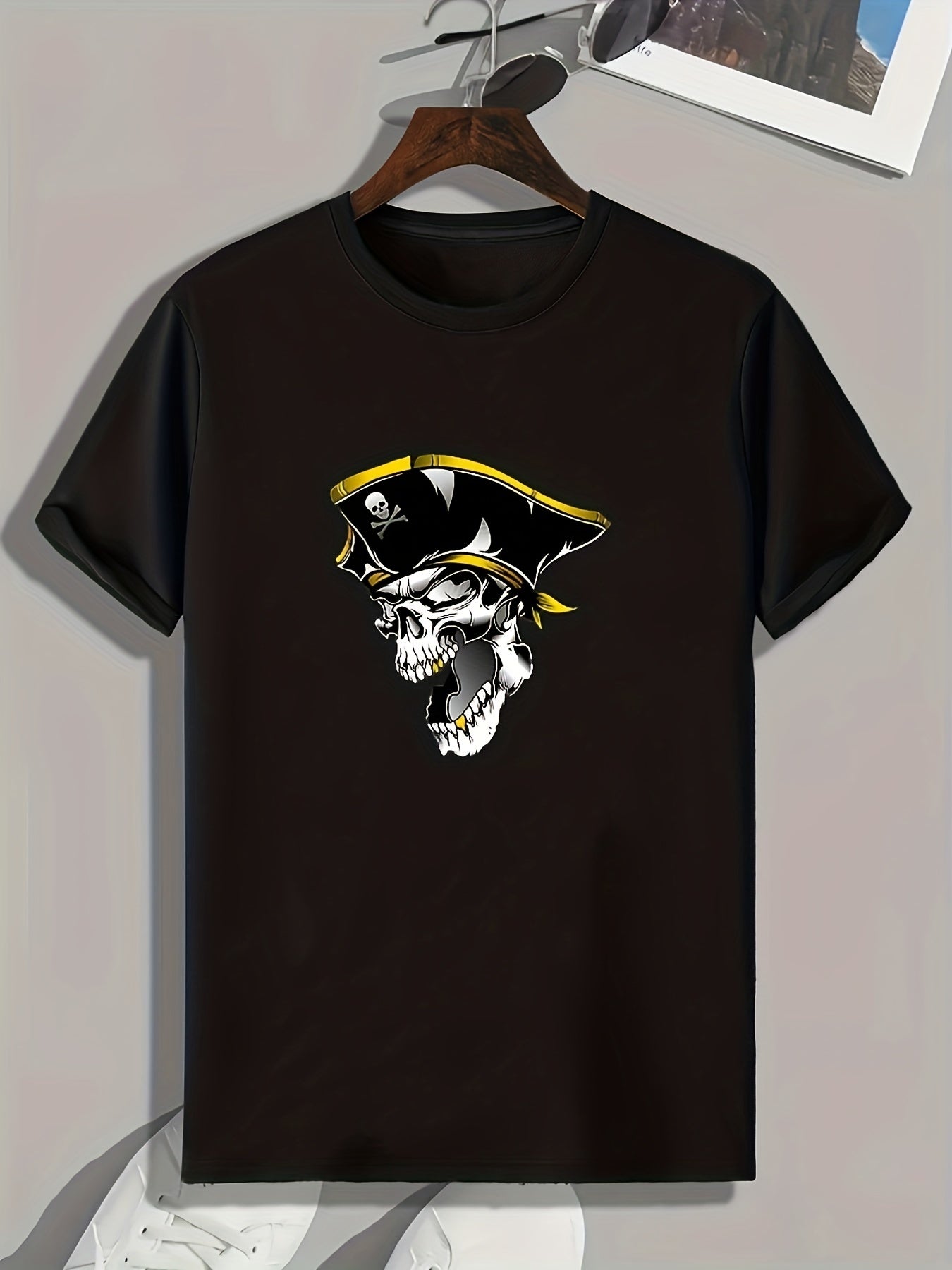 Skull Print Men's Graphic T-shirt Casual Comfy Tees For Summer