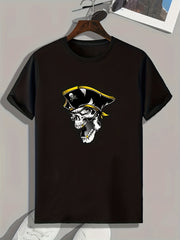 Skull Print Men's Graphic T-shirt Casual Comfy Tees For Summer
