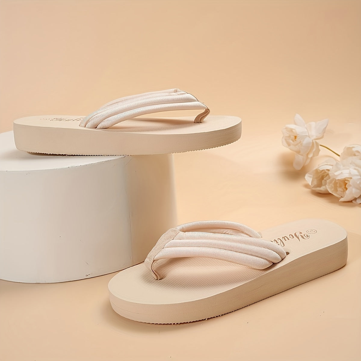 Minimalist Summer Flip Flops - Comfy Anti slip Platform Beach Slippers Women