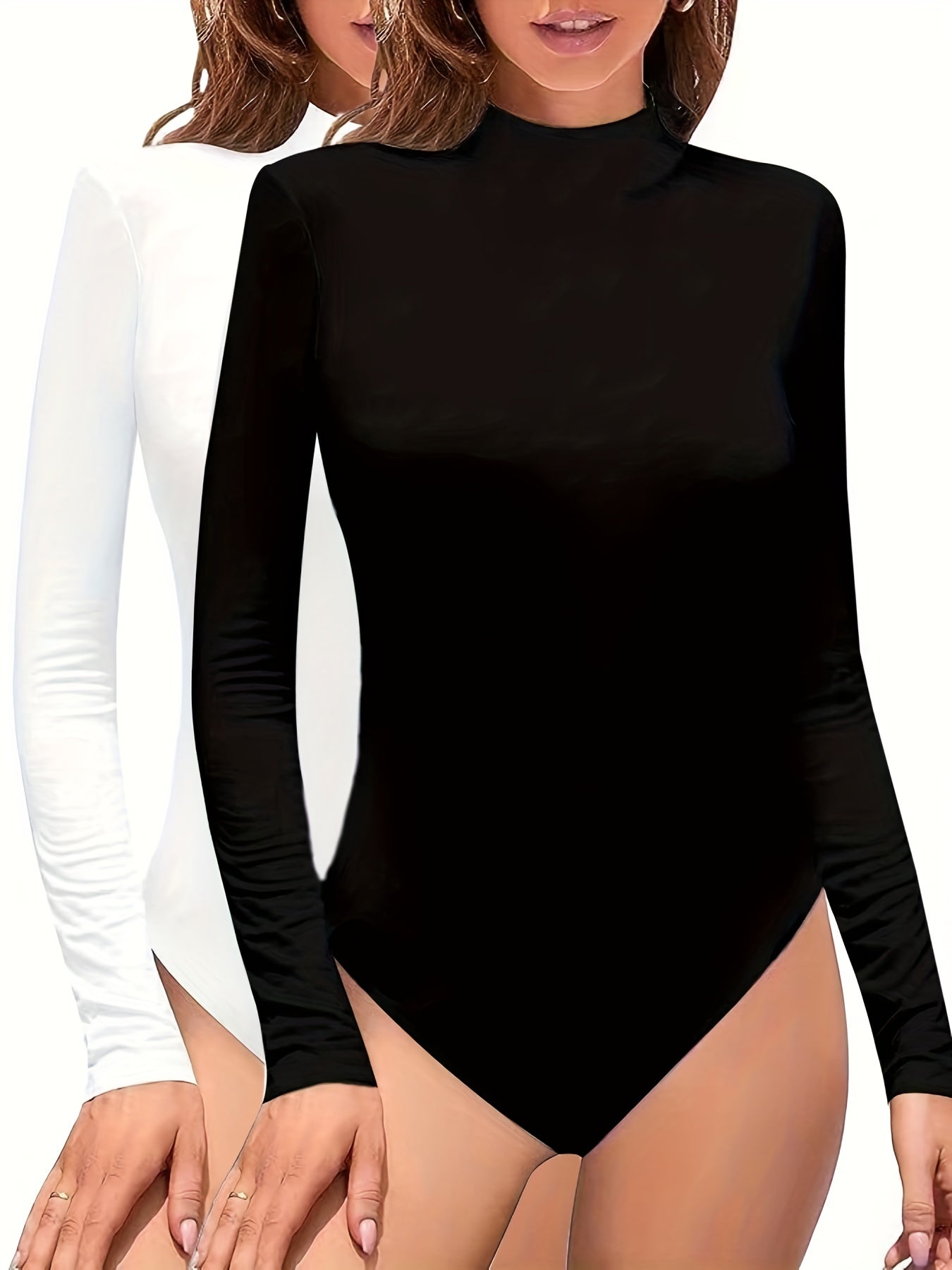 Solid Yoga Jumpsuit Long Sleeves High Stretch Slimming Bodysuit