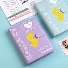 52 Week Couple Challenge Envelope Binder with Stickers, Inner Lining