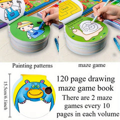 Circular Graffiti Coloring Book for Ages 3 - Animal Drawing Games