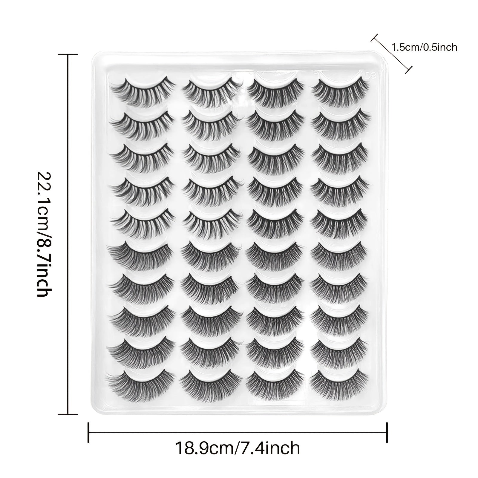 3D Mink Lashes Natural False Eyelashes Soft Wispy Volume Dramatic Long