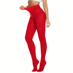 Opaque High Waist Slim Footed Pantyhose Women's Stockings