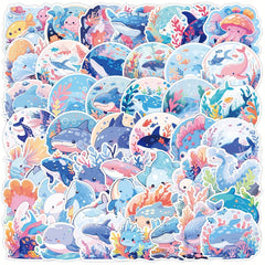 50pcs Cartoon Marine Life Graffiti Stickers DIY Stickers