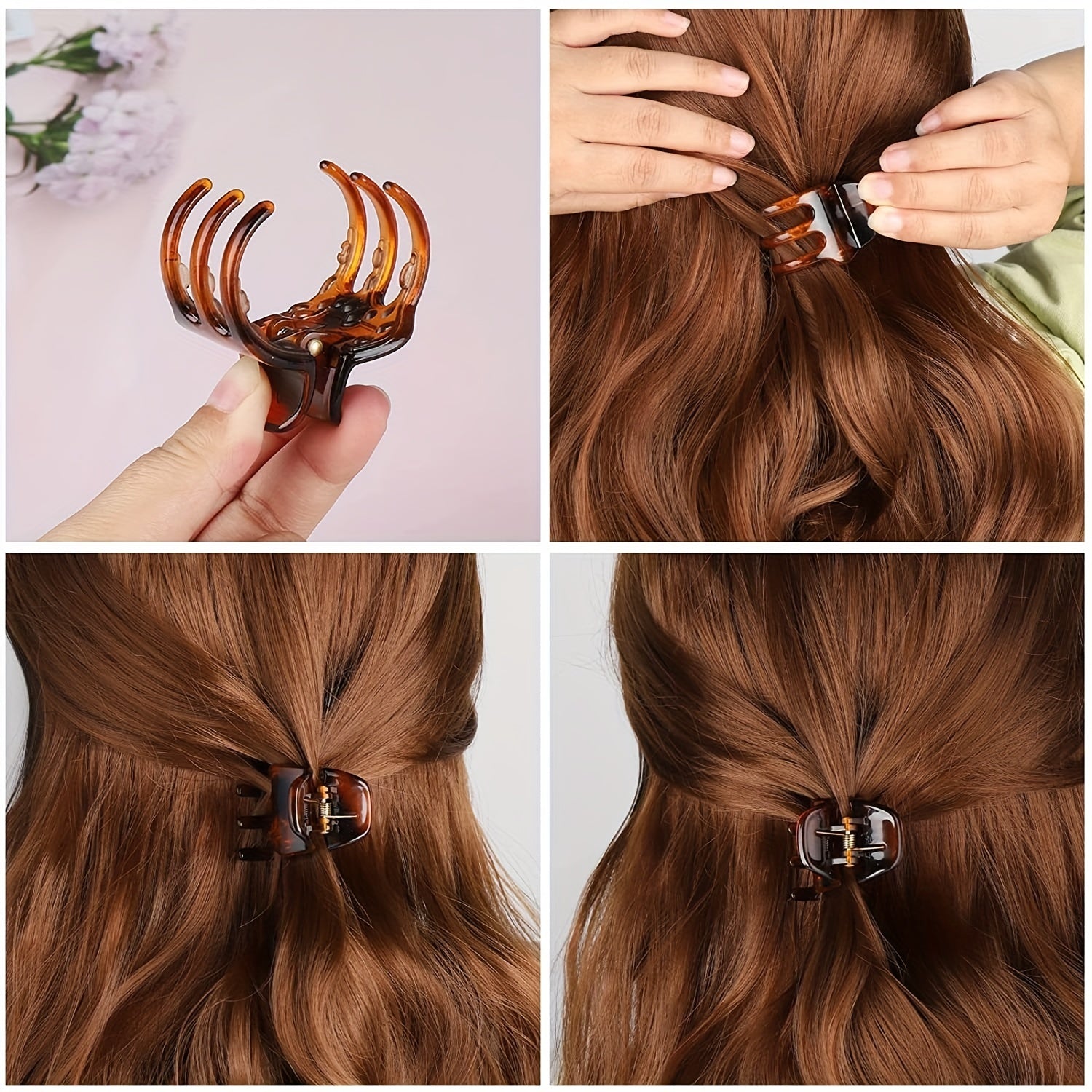 12pcs Hair Claw Clips Plastic Strong Hold Grip Hair Jaw Clip For Thick Hair