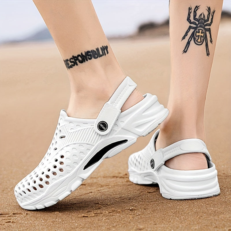 Men's Lightweight Comfy Clogs Hollow Out Non Slip Garden Shoes