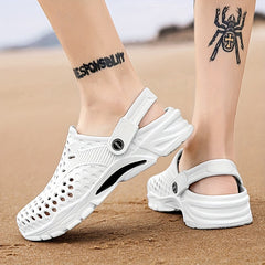 Men's Lightweight Comfy Clogs Hollow Out Non Slip Garden Shoes