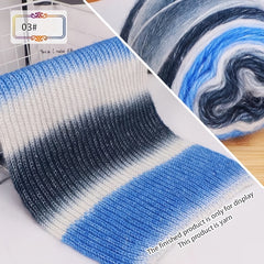 2pcs Silk Mohair Yarn Gradient Wool Thread 100g Roll DIY Knitting Crocheting