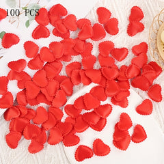 100pcs Wedding Love Accessories Fabric Hearts