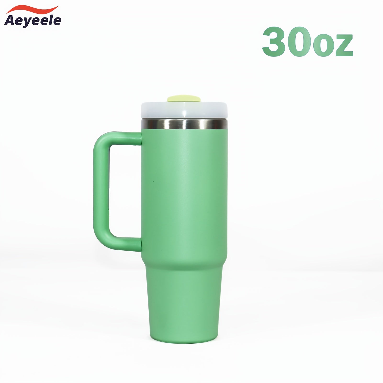 Aeyeele 30oz Tumbler With Handle Insulated Cup Lid Straw Camping