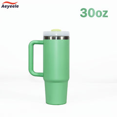 Aeyeele 30oz Tumbler With Handle Insulated Cup Lid Straw Camping