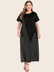 Women's Casual Striped T-Shirt in Navy Blue