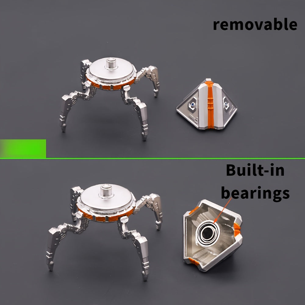 Spider Robot Luminous Spinning Top Toy Halloween Christmas Gift
