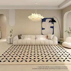 Loop Velvet Carpet European High End Living Room Coffee Table Bedroom Study Room