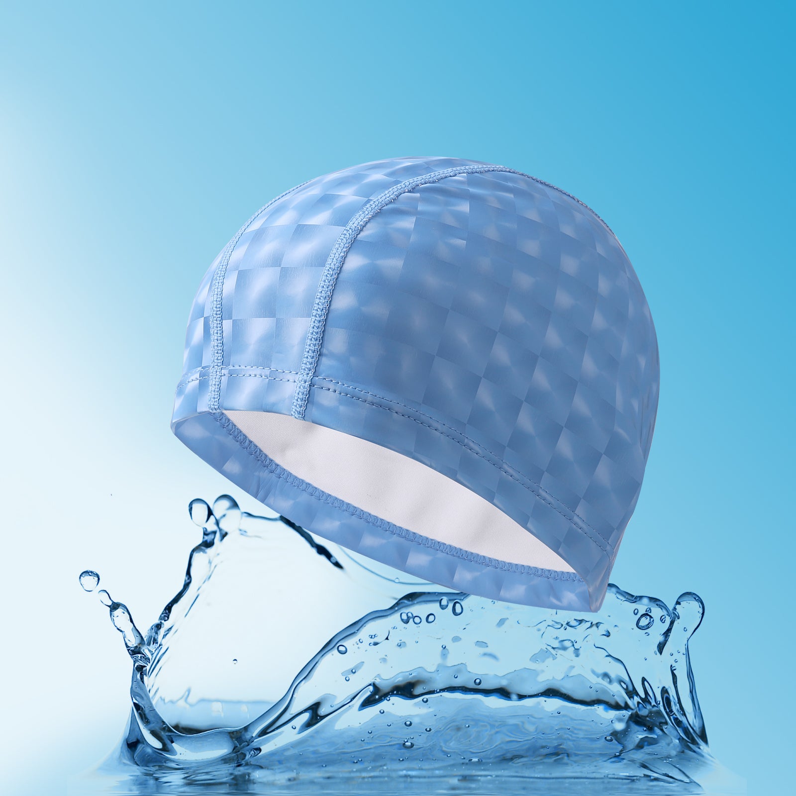 Soft Waterproof PU Swimming Cap for Pool Comfort