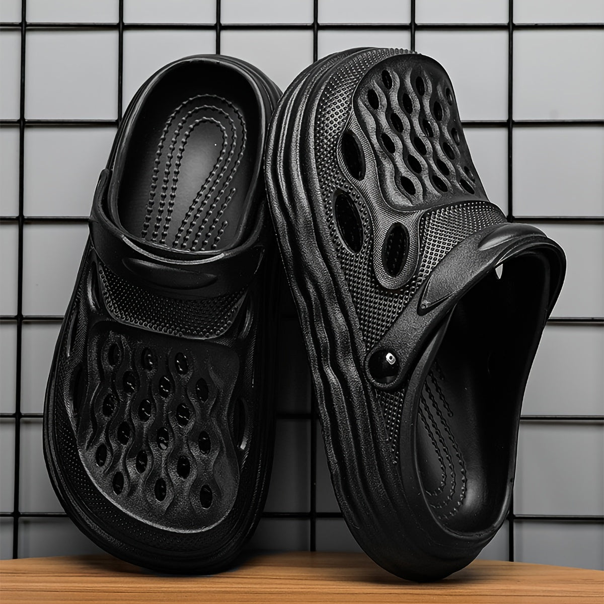 Men Clogs Garden Shoes Comfortable Lightweight Hollow Out Sandals