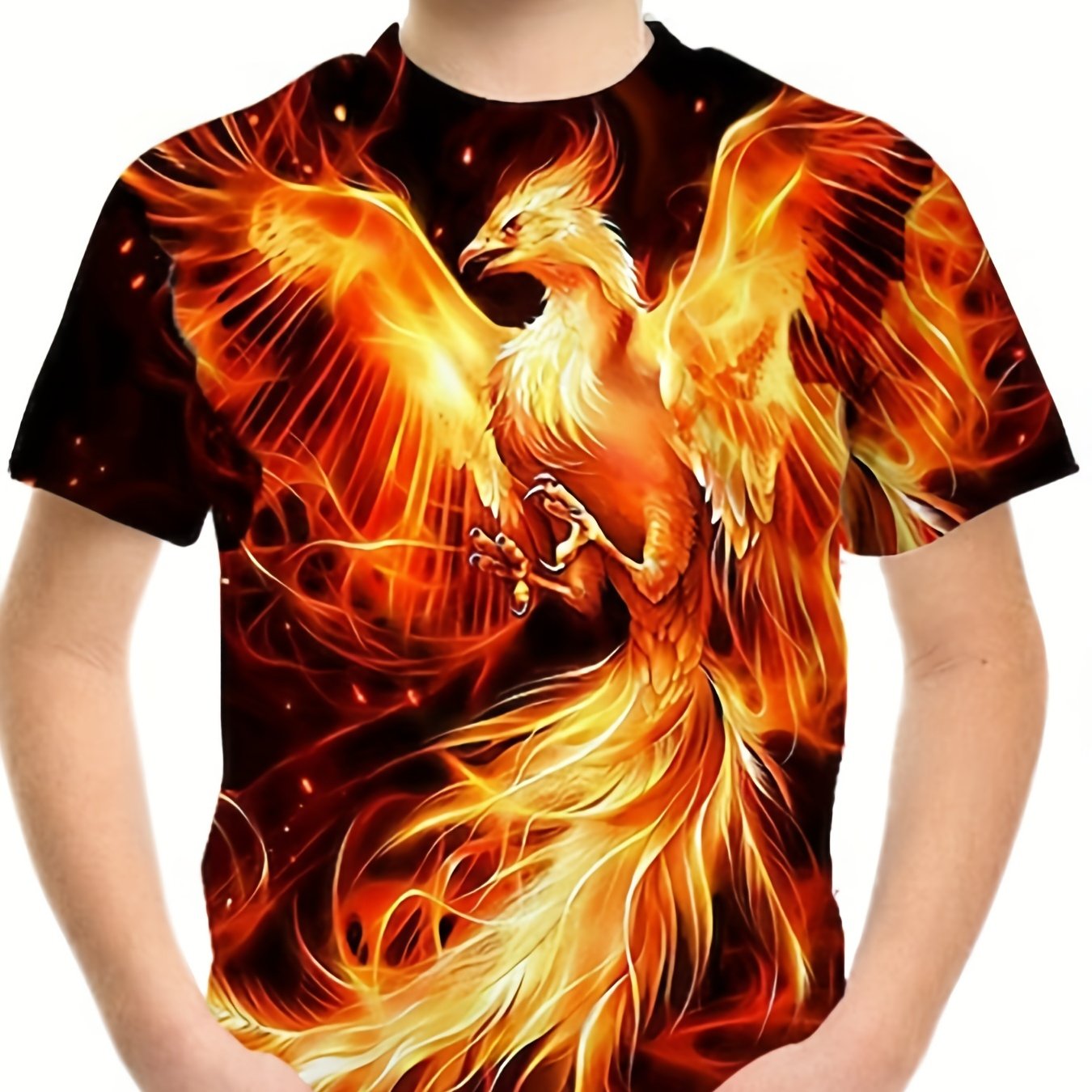 Phoenix Graphic T Shirt Boys 3D Print Breathable Stretchy Tee Summer Outdoor