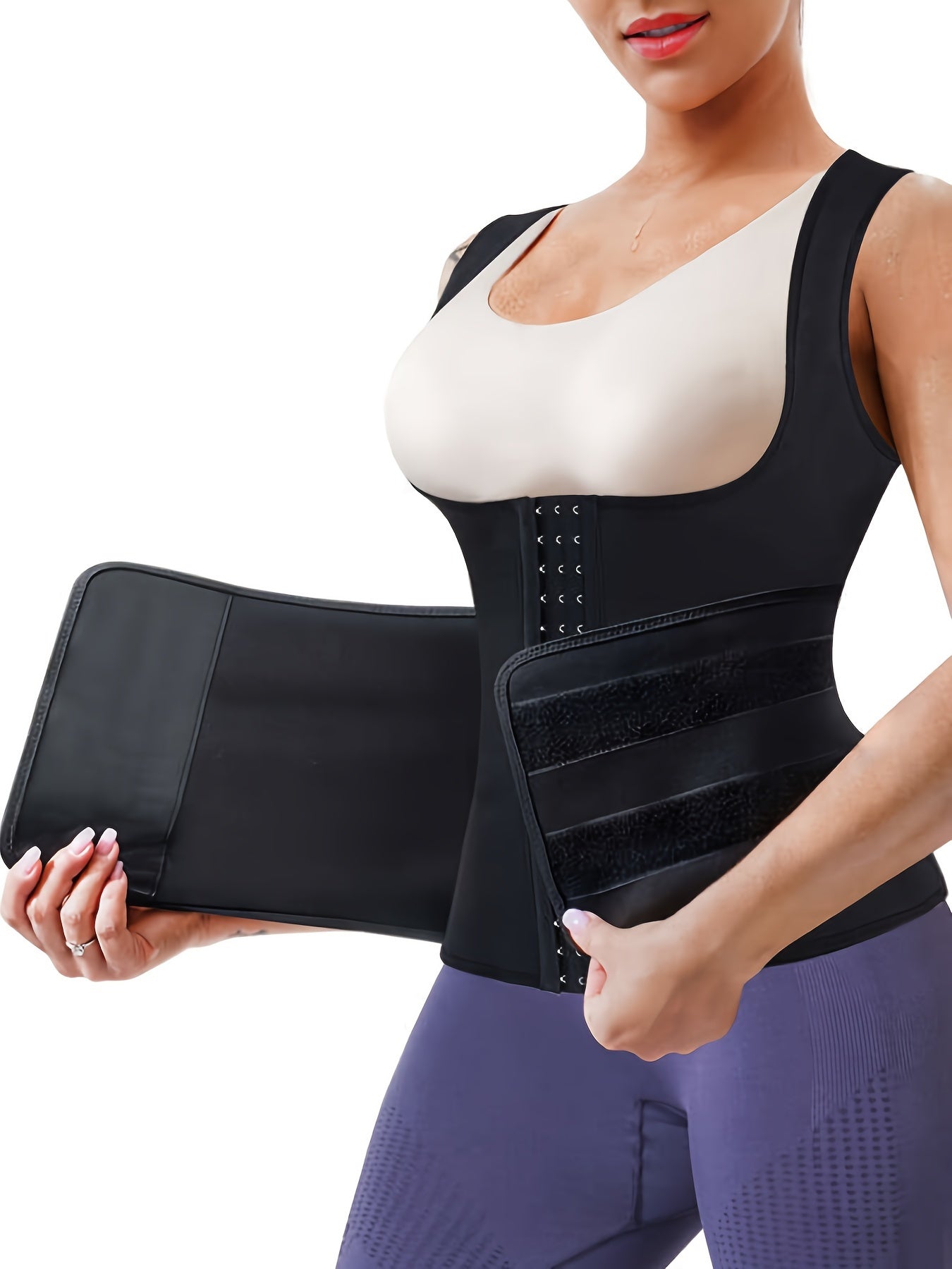 Women's Waist Trainer Belt Tank Top Sauna Sweat Suit Body Shaper