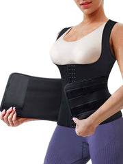 Women's Waist Trainer Belt Tank Top Sauna Sweat Suit Body Shaper