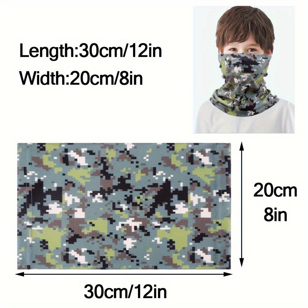 Kids Double Sided Neck Cover Balaclava Safety Sports Headwear