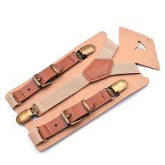 Boys Teen Casual Adjustable Y Shape Metal Clip Suspenders