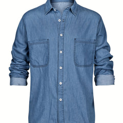Men's Denim Shirt with Chest Pockets