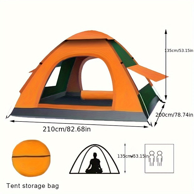 Quick 2 Person Pop Up Tent Fully Automatic Sunshade Rainproof Portable