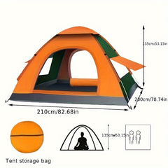 Quick 2 Person Pop Up Tent Fully Automatic Sunshade Rainproof Portable