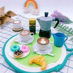 25pcs Afternoon Tea Coffee Toy Set for Kids Pretend Play Gift