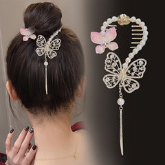 Rhinestone & Pearl Hair Claw Clip for Women Girls