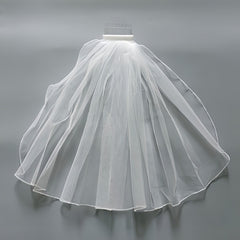 Short Bridal Veil Sheer Tulle Princess Style for Brides Weddings