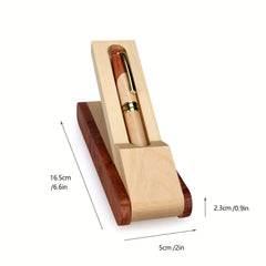 Wooden Gel Pen Gift Set in Rollerball Pen Holder Box with Refills