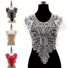 1pc Flower Embroidery Lace Fabric Trim Ribbon DIY Sewing Bridal Applique Collar