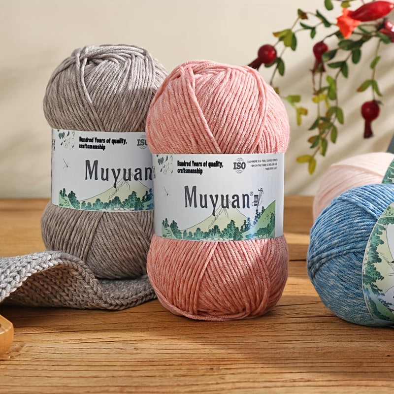 5 Rolls Cotton/Acrylic Yarn for DIY Knitting/Crocheting