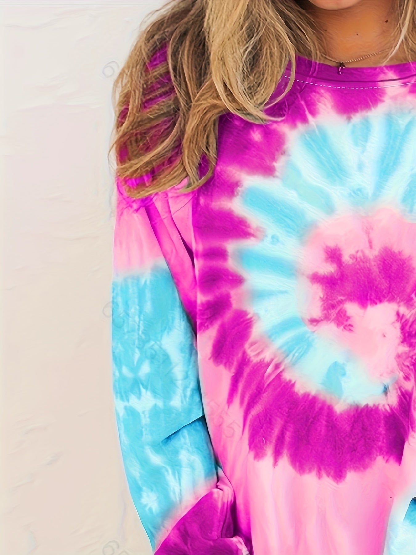 Tie Dye Crew Neck Sweatshirt for Women