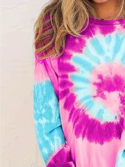 Tie Dye Crew Neck Sweatshirt for Women